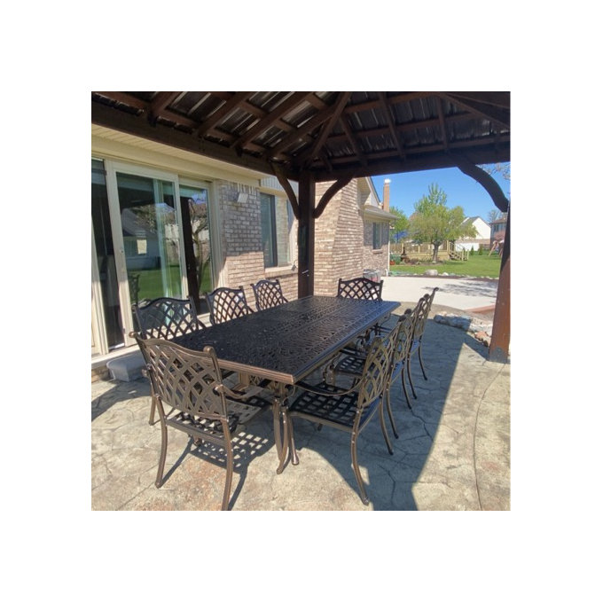 Lark Manor™ Amechi Rectangular 8 - Person 86.4'' L Outdoor Dining